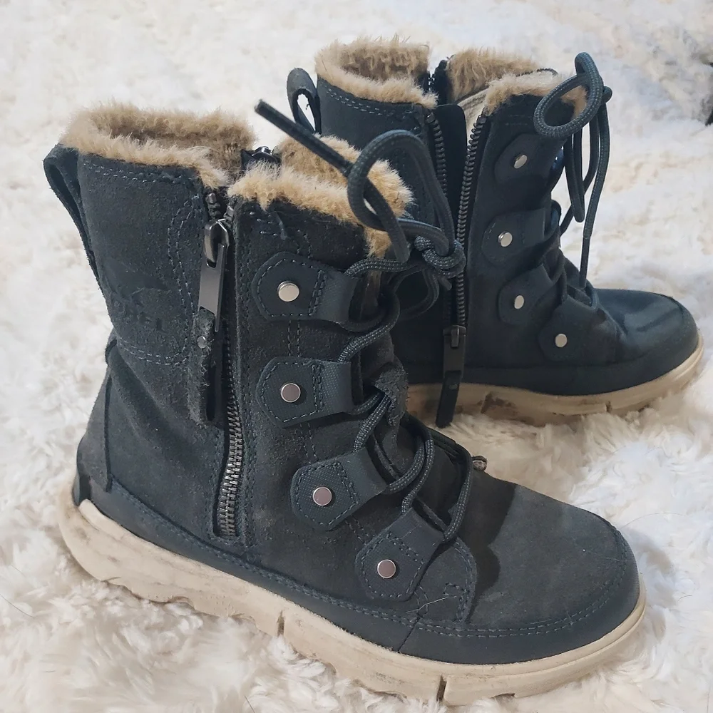 Sorel Explorer Women's II Joan Dual Zip Waterproof Fleece Lined Boots Size 5